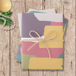 Creamy Summer Colors Splash Muster Geschenkpapier Set