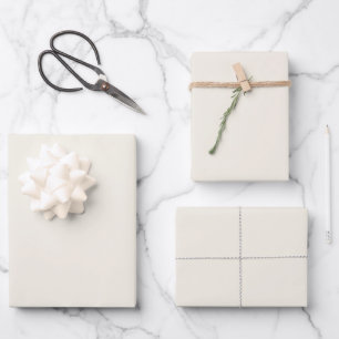 Creamy White Solid Color Geschenkpapier Set