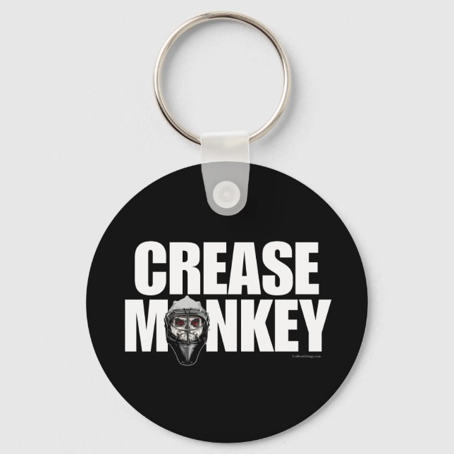 Crease Monkey (Hockey Goalie) Schlüsselanhänger (Vorderseite)