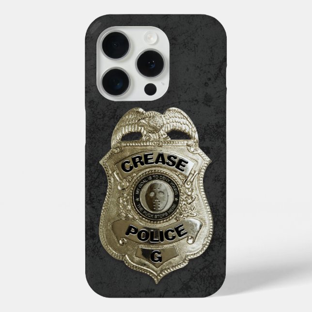 Crease Police (Hockey Goalie) Case-Mate iPhone Hülle (Rückseite)