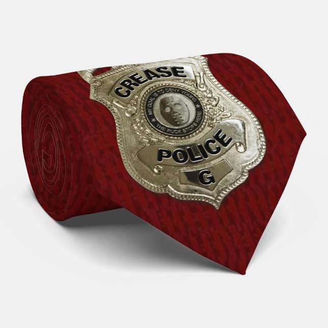 Crease Police (Hockey Goalie) Neck Tie Krawatte (Gerollt)