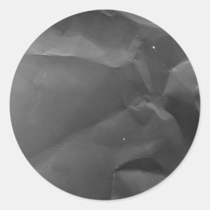 Creased and Crumbled Black Runder Aufkleber