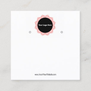 Creat Your Custom Logo Earring Display Card  Quadratische Visitenkarte