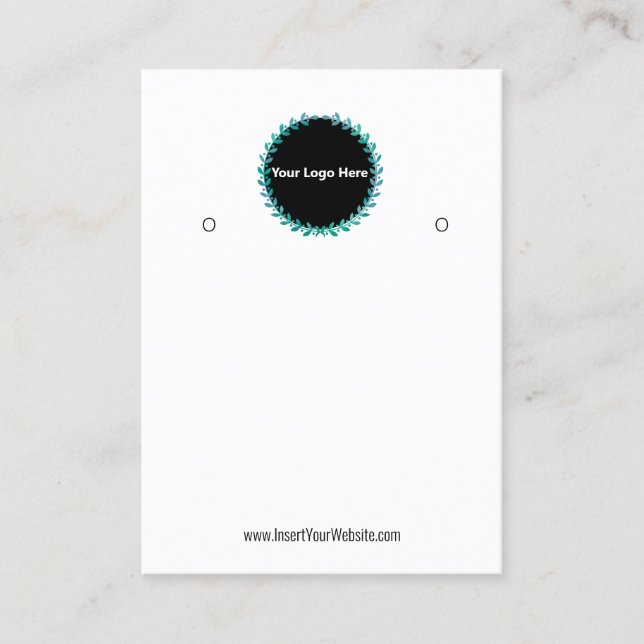 Creat Your Custom Logo Earring Display Card  Visitenkarte (Vorderseite)