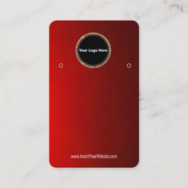 Creat Your Custom Logo Earring Display Card  Visitenkarte (Vorderseite)