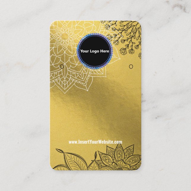 Creat Your Custom Logo Earring Display Card  Visitenkarte (Vorderseite)