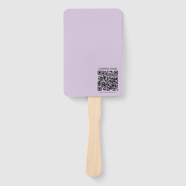 Create a QR Code | Pale Lavender Violet Fächer (Vorderseite)