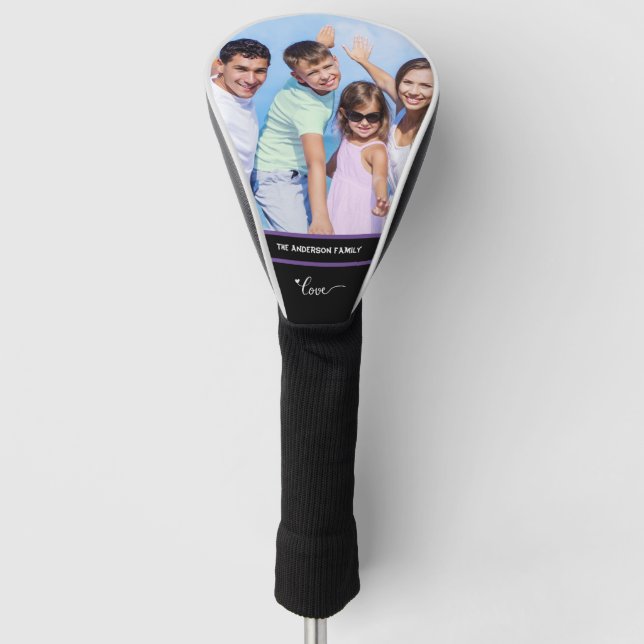 Create it yourself 1 Family Name & Photo  Golf Headcover (Vorderseite)