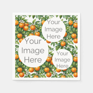 create own paper photo text template oranges serviette