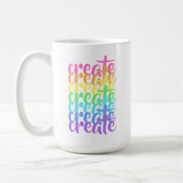 "Create"-Regenbogen Kaffeetasse