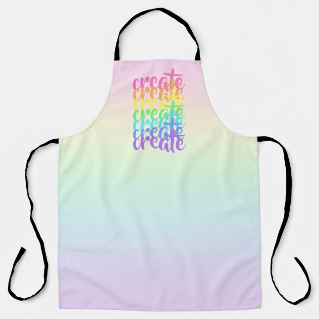 "Create"-Regenbogen-Schürze Schürze (Vorderseite)