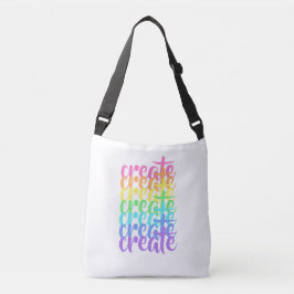 "Create"-Regenbogen Tragetaschen Mit Langen Trägern