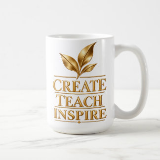 Create Teach Inspire - Geschenk für Lehrer Kaffeetasse