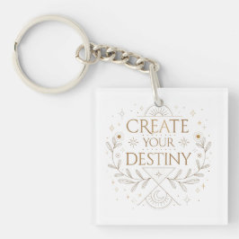 Create Your Destiny Elegant Minimalist Schlüsselanhänger