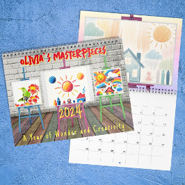 Create Your Kids' Art Personalisiert Foto 2024 Kalender