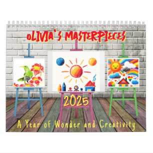 Create Your Kids' Art Personalisiert Foto 2025 Kalender