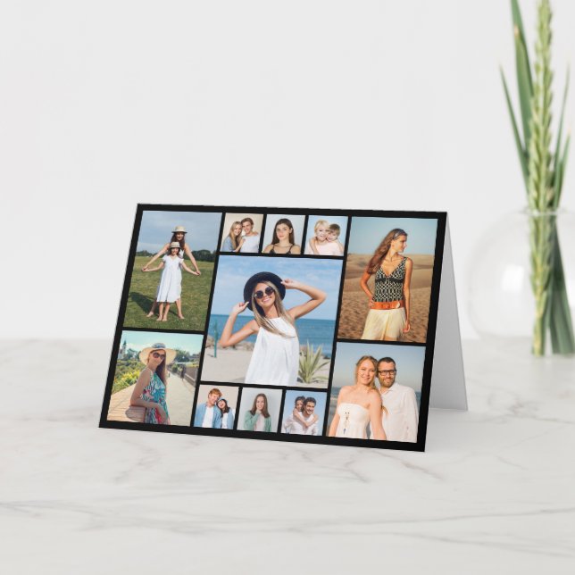 Create Your Own 11 Photo Collage Folded Karte (Vorderseite)