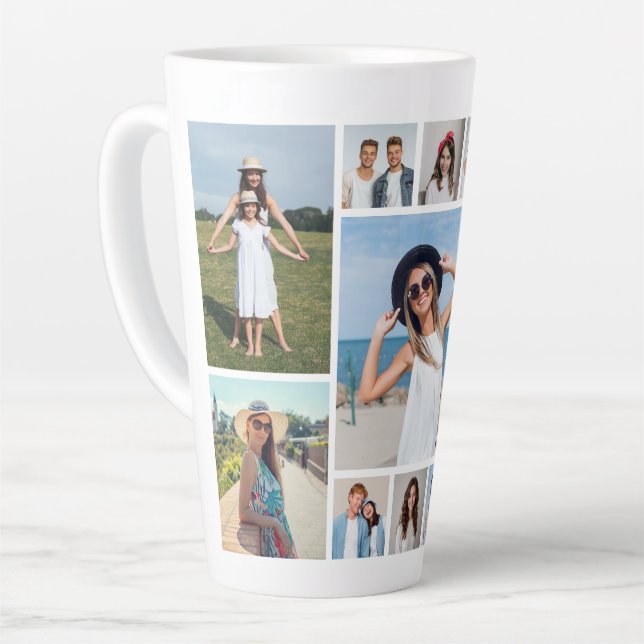Create Your Own 11 Photo Collage Milchtasse (Linke Ecke)