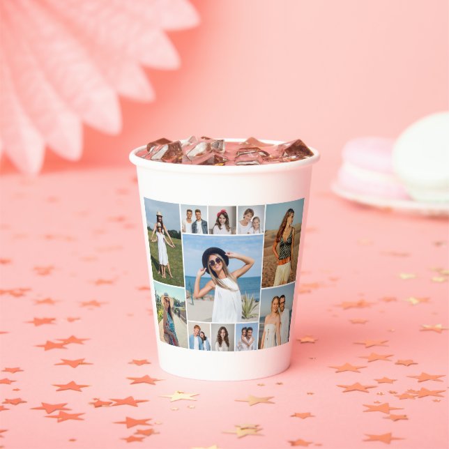 Create Your Own 11 Photo Collage Pappbecher (Insitu)