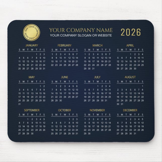 Create Your Own 2026 Company Calendar |  Mousepad (Vorne)