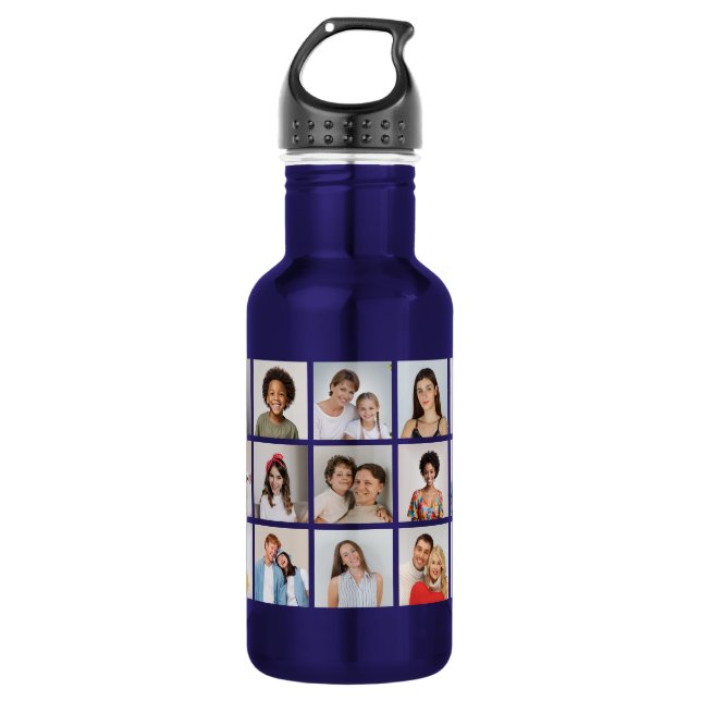Create Your Own 21 Photo Collage  Edelstahlflasche (Vorderseite)