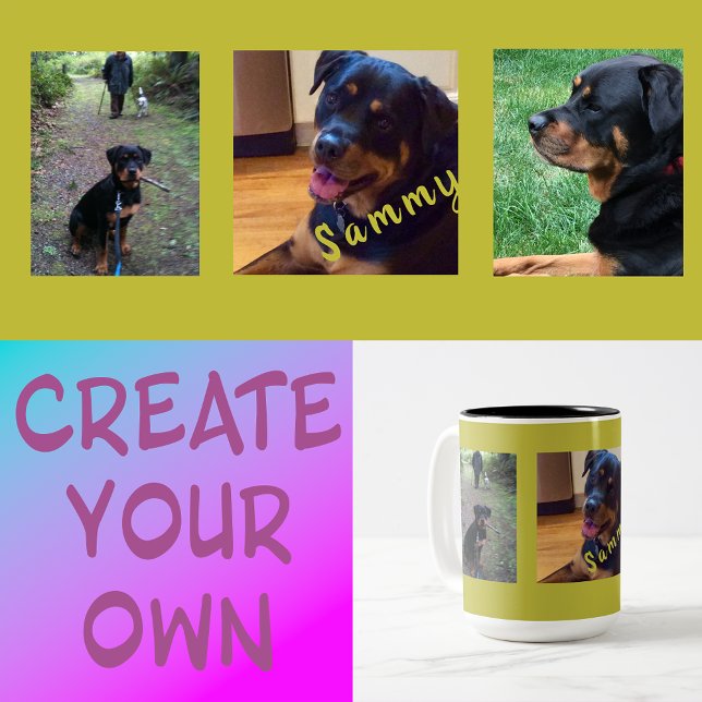 Create Your Own 3-Photo Gift Coffee Mug (Create-Your-Own Coffee Cup)