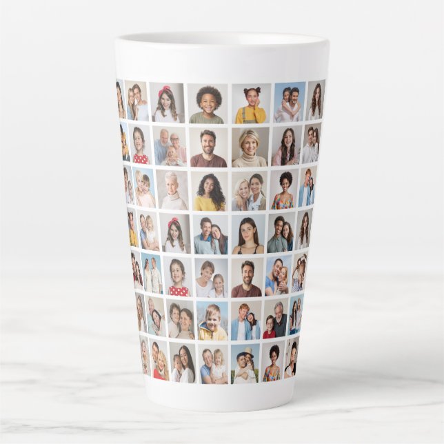 Create Your Own 49 Photo Collage  Milchtasse (Vorderseite)