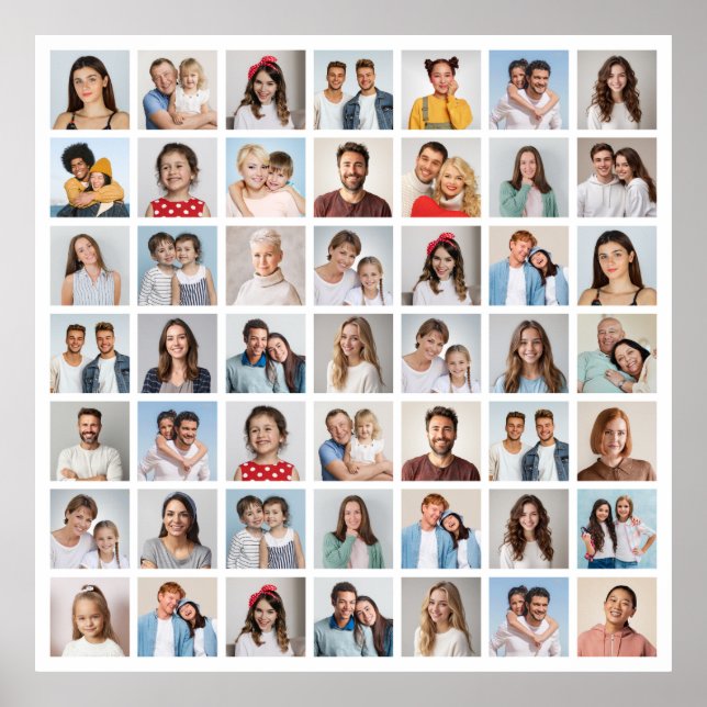 Create Your Own 49 Photo Collage  Poster (Vorne)