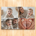 Create Your Own 4 Photo Collage Cute Baby<br><div class="desc">Turn your baby’s sweetest moments into a fun and meaningful keepsake with this Create Your Own 4-Photo Collage Cute Baby Jigsaw Puzzle. Simply upload four of your favorite photos and add your baby's name, birthdate, or a short message to create a one-of-a-kind puzzle made with love. Printed in vivid color...</div>