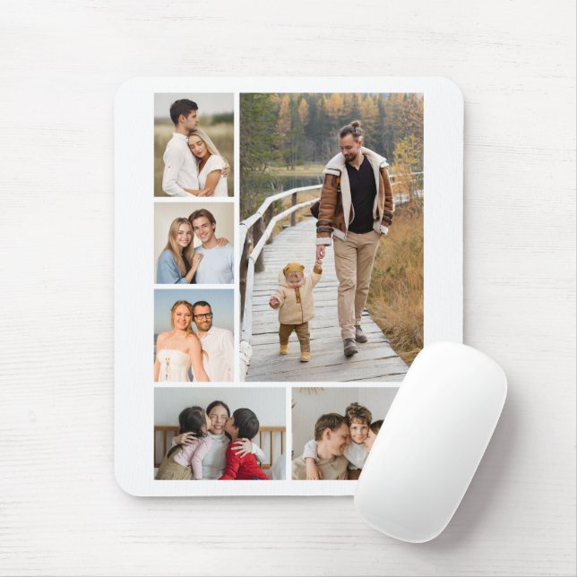 Create Your Own 6 Photo Collage Mousepad (Mit Mouse)