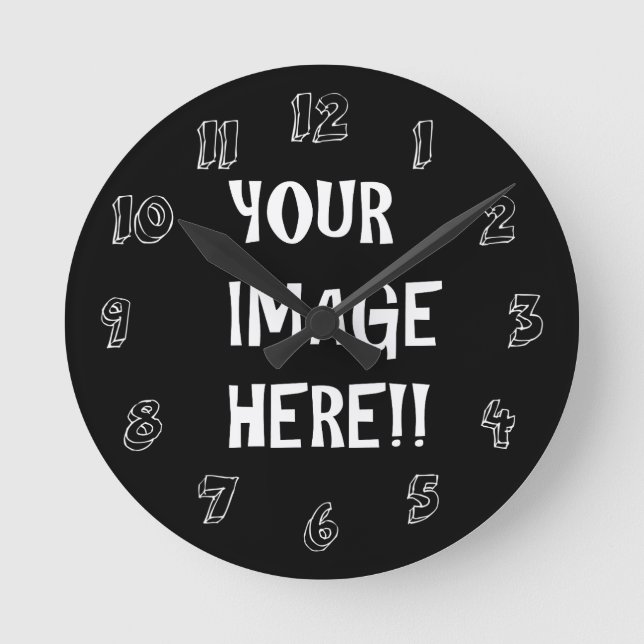 Create Your Own Acrylic Round (Medium) Wall Clock Runde Wanduhr (Vorderseite)