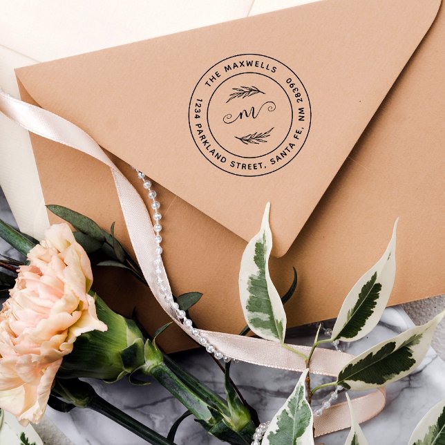 Create Your Own Branch Round Family Return Address Permastempel (Von Creator hochgeladen)