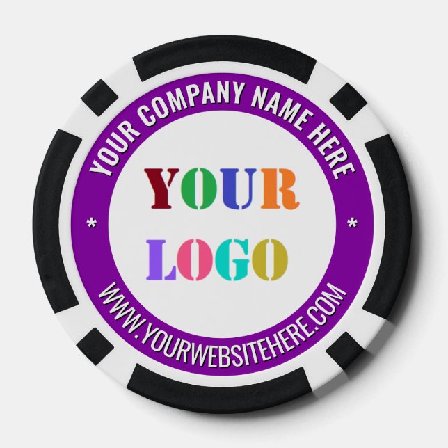 Create Your Own Branded Logo Poker Chips Template (Rückseite)