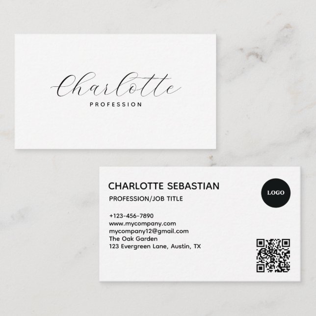 Create your own Business Card | QR code Visitenkarte (Vorne/Hinten)