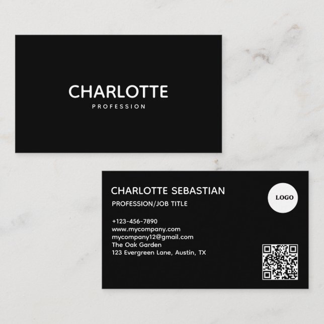 Create your own Business Card | QR code Visitenkarte (Vorne/Hinten)