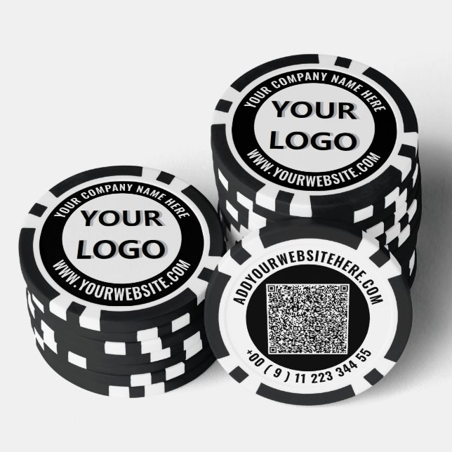 Create Your Own Business Logo Poker Chips Template (Stapel)