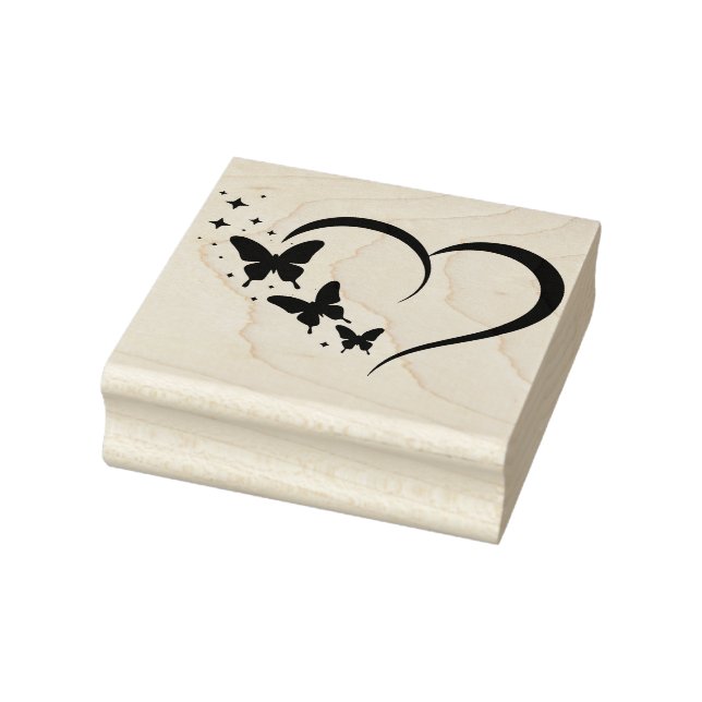 Create Your Own Celestial Butterflies Heart Gummistempel (Stempel)