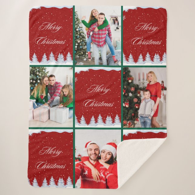 Create Your Own Christmas Photo Collage Sherpadecke (Vorderseite)