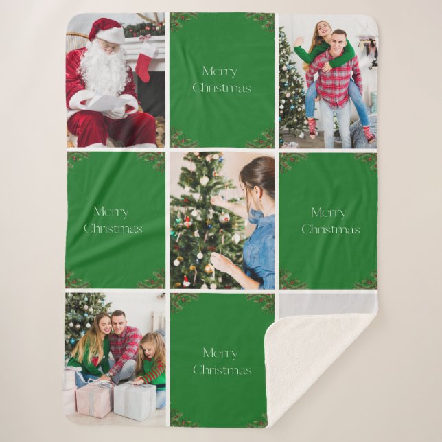 Create Your Own Christmas Photo Collage Sherpadecke (Vorderseite)