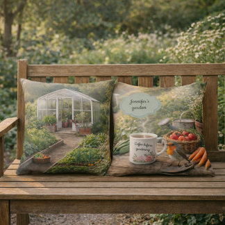 Create your own coffee before gardenening photo kissen