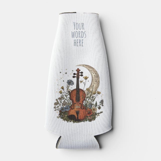 Create Your Own Crescent Moon Sonata on Violin Flaschenkühler (Vorderseite)