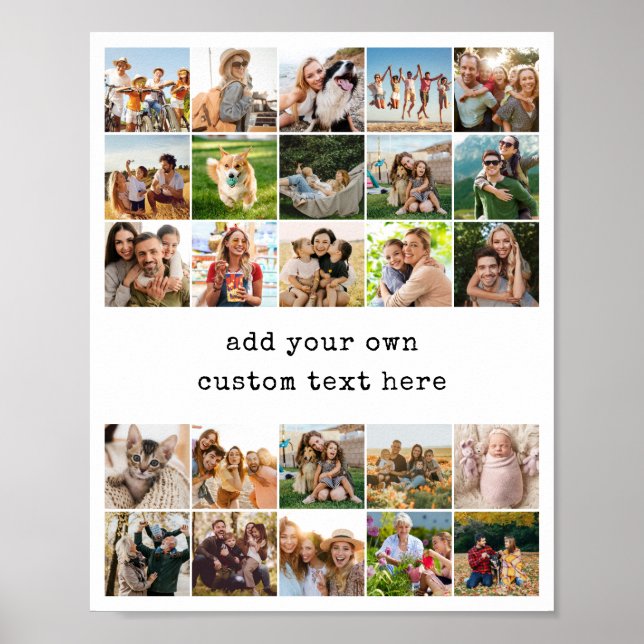 Create Your Own Custom 25 Photo Collage Poster (Vorne)