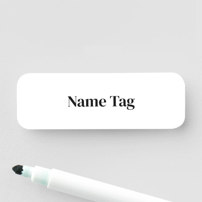 Create Your Own Custom 3" X 1" Rectangle Dry Erase Namensschild (Beispiel)
