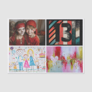 Create Your Own Custom 4 Photo Landscape Decoupage Seidenpapier