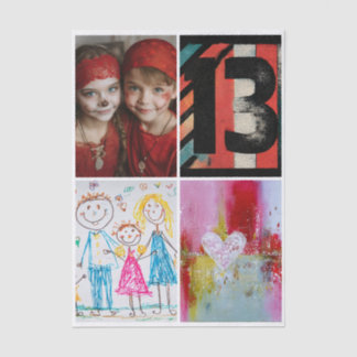 Create Your Own Custom 4 Photo Portrait Decoupage Seidenpapier