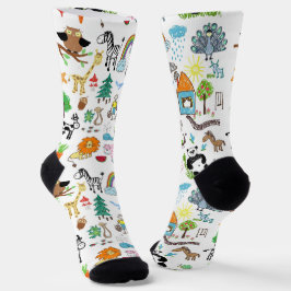 Create Your Own Custom Children drawings Cute Socken