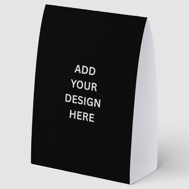 Create Your Own Custom Design 5" x 7" Black Tischaufsteller (Vorderseite)