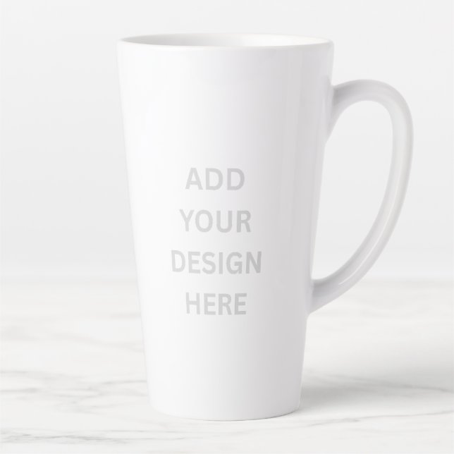 Create Your Own Custom Design Large 17oz Latte Mug Milchtasse (Rechts)