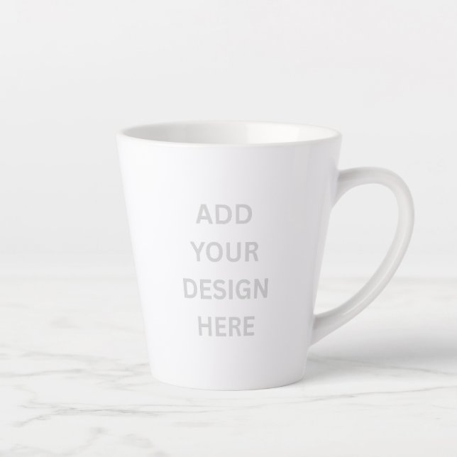 Create Your Own Custom Design Small 12oz Latte Mug Milchtasse (Rechts)
