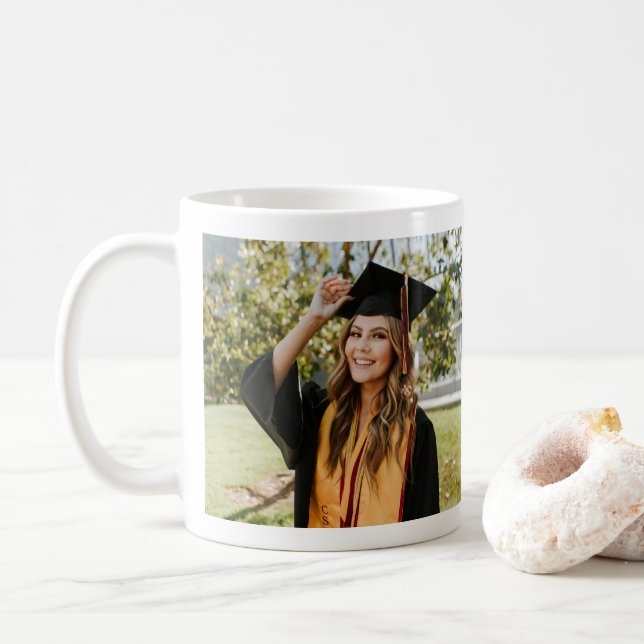 Create Your Own Custom Graduate 2 Photo Kaffeetasse (Mit Donut)